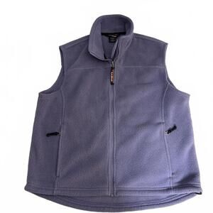 Vintage LL Bean Womens Lavender Fleece Full Zip SZ M CabinCore Cozy Comfy Layer